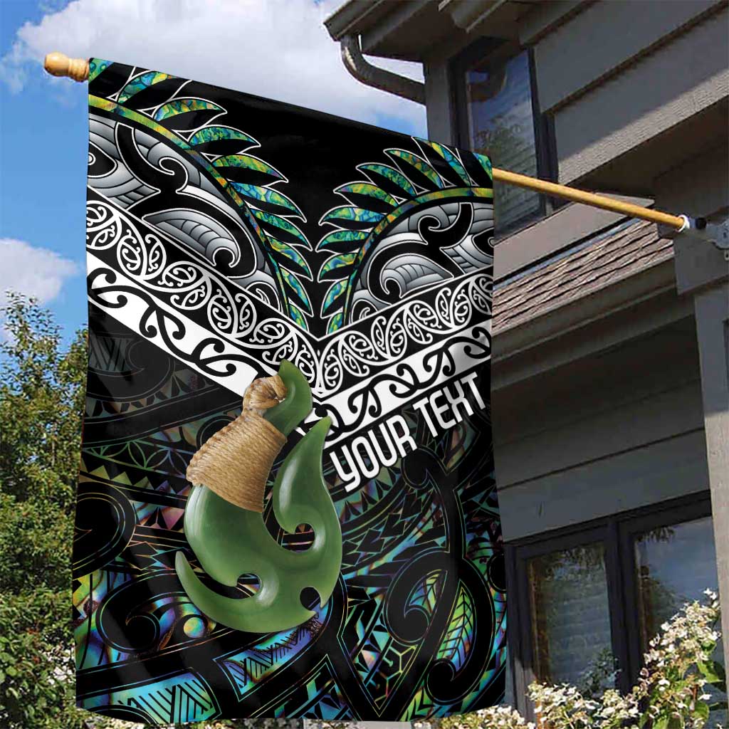 Personalised Maori Manaia Garden Flag New Zealand Tribal Hei Matau Papua Shell LT9 - Polynesian Pride