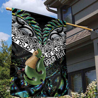 Personalised Maori Manaia Garden Flag New Zealand Tribal Hei Matau Papua Shell LT9 - Polynesian Pride