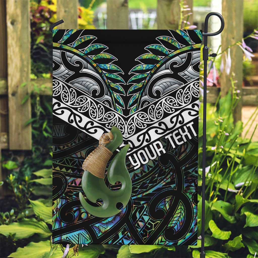 Personalised Maori Manaia Garden Flag New Zealand Tribal Hei Matau Papua Shell LT9 Garden Flag Green - Polynesian Pride