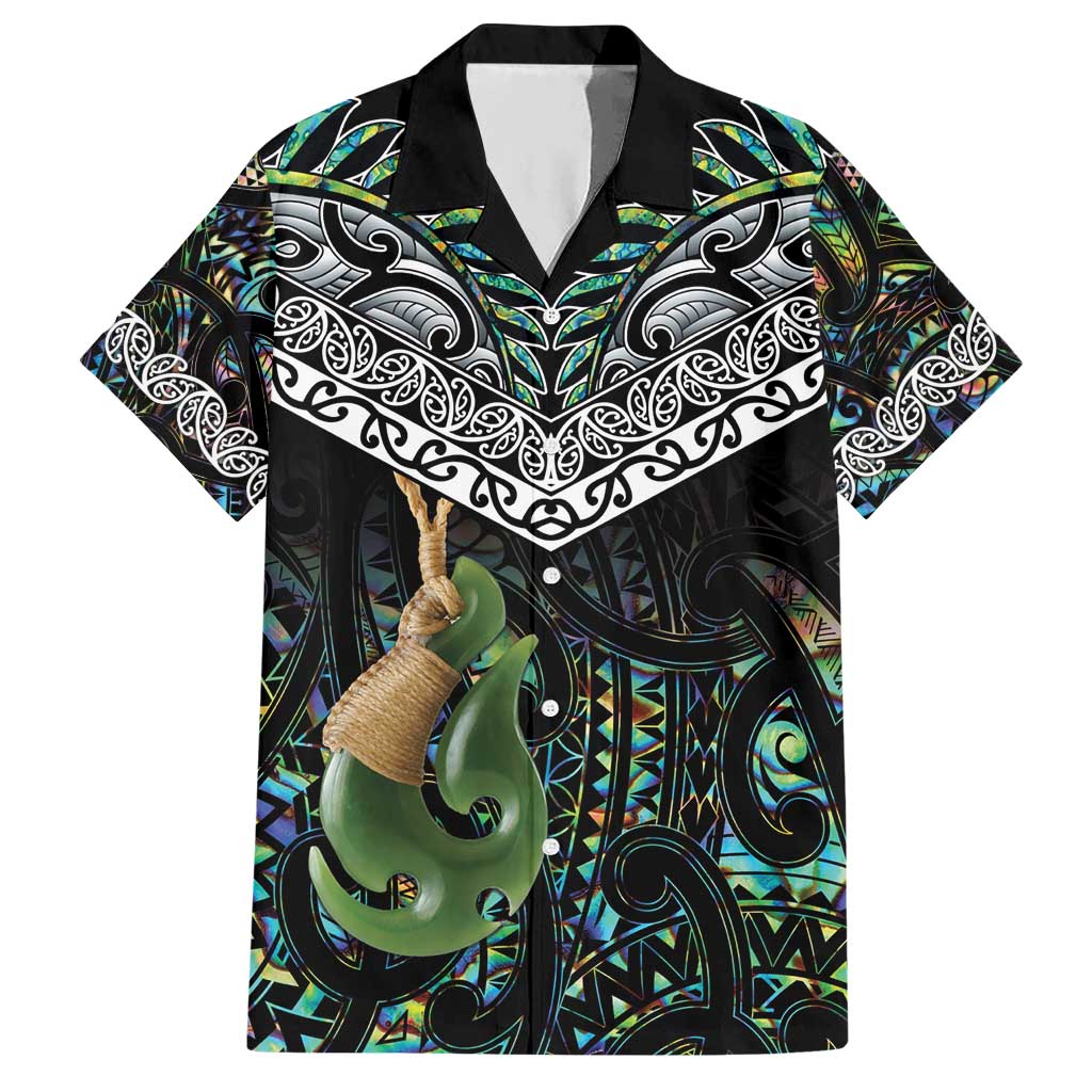 Personalised Maori Manaia Hawaiian Shirt New Zealand Tribal Hei Matau Papua Shell LT9 Green - Polynesian Pride