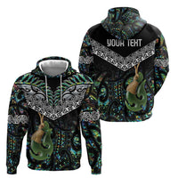 Personalised Maori Manaia Hoodie New Zealand Tribal Hei Matau Papua Shell LT9 - Polynesian Pride