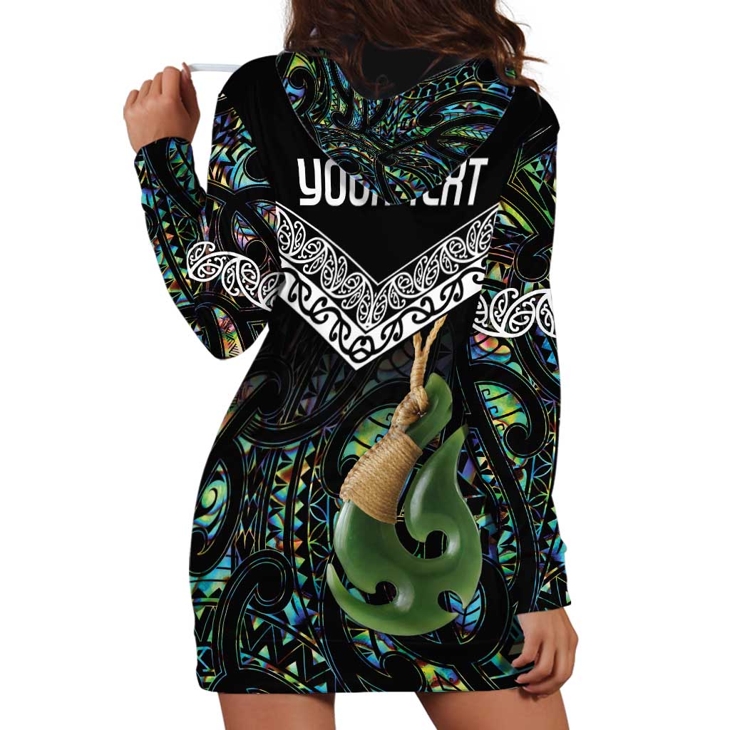 Personalised Maori Manaia Hoodie Dress New Zealand Tribal Hei Matau Papua Shell LT9 - Polynesian Pride
