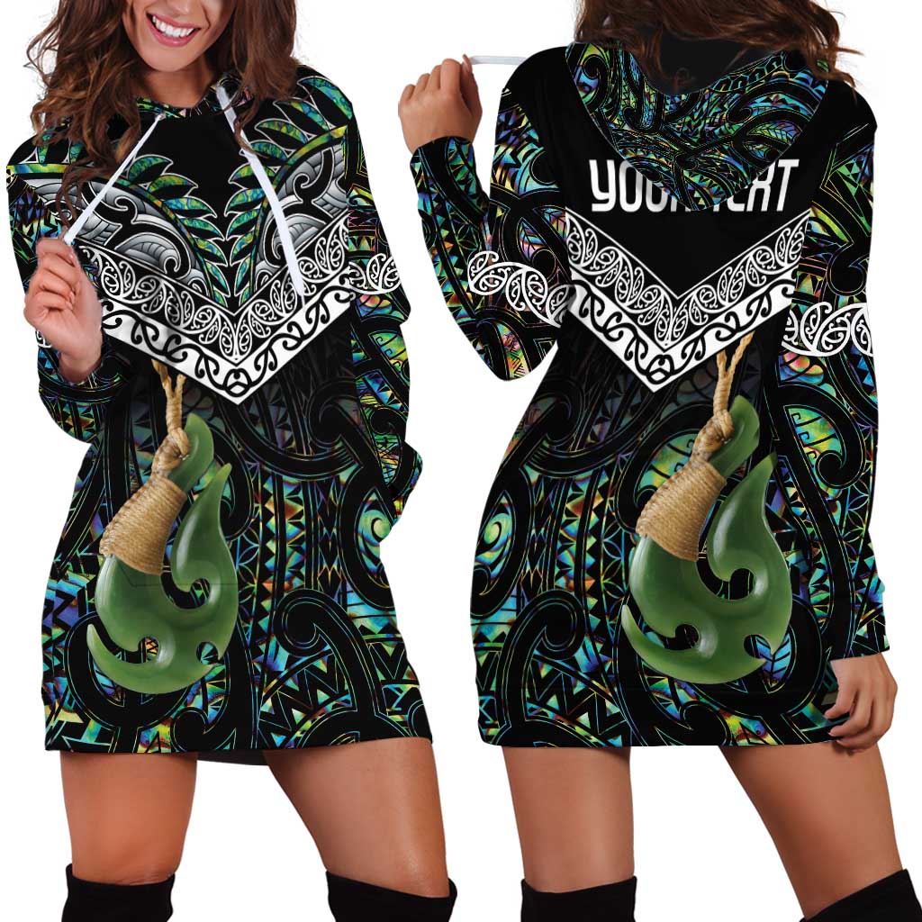 Personalised Maori Manaia Hoodie Dress New Zealand Tribal Hei Matau Papua Shell LT9 - Polynesian Pride