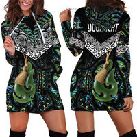 Personalised Maori Manaia Hoodie Dress New Zealand Tribal Hei Matau Papua Shell LT9 - Polynesian Pride