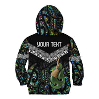 Personalised Maori Manaia Kid Hoodie New Zealand Tribal Hei Matau Papua Shell LT9 - Polynesian Pride