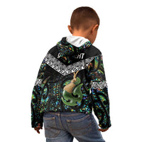 Personalised Maori Manaia Kid Hoodie New Zealand Tribal Hei Matau Papua Shell LT9 - Polynesian Pride