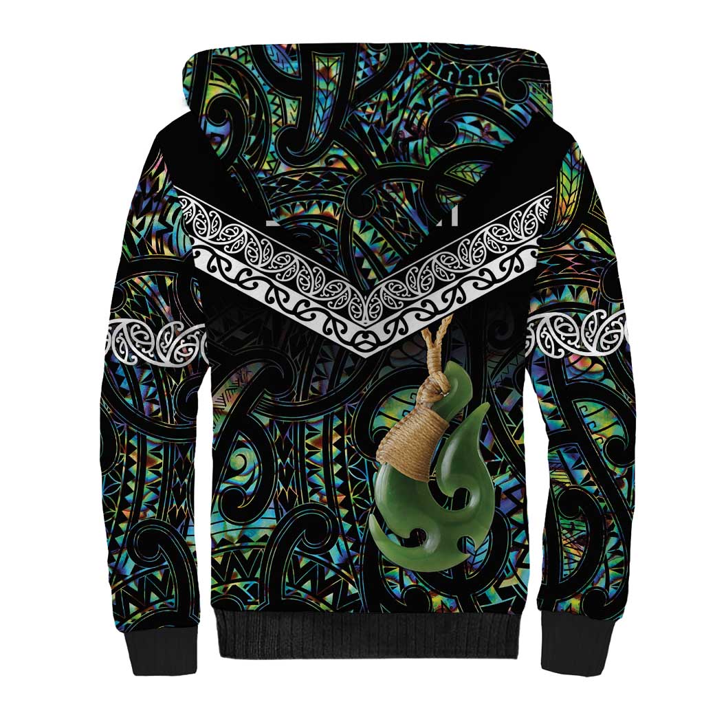 Personalised Maori Manaia Sherpa Hoodie New Zealand Tribal Hei Matau Papua Shell LT9 - Polynesian Pride
