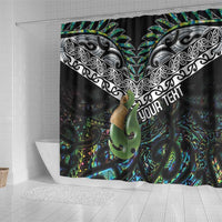 Personalised Maori Manaia Shower Curtain New Zealand Tribal Hei Matau Papua Shell LT9 - Polynesian Pride