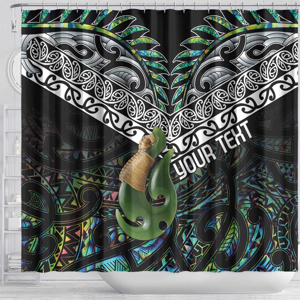Personalised Maori Manaia Shower Curtain New Zealand Tribal Hei Matau Papua Shell LT9 - Polynesian Pride