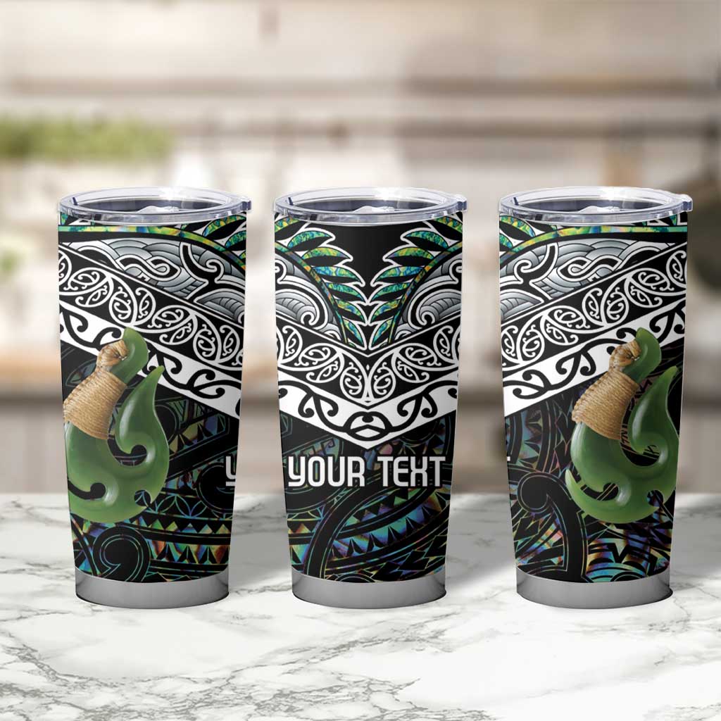 Personalised Maori Manaia Tumbler Cup New Zealand Tribal Hei Matau Papua Shell LT9 - Polynesian Pride