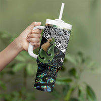 Personalised Maori Manaia Tumbler With Handle New Zealand Tribal Hei Matau Papua Shell LT9 - Polynesian Pride