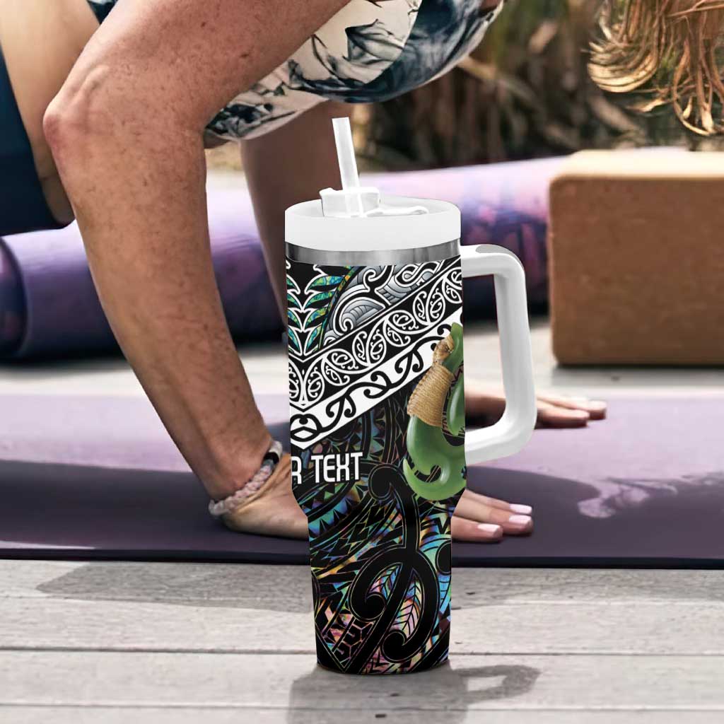 Personalised Maori Manaia Tumbler With Handle New Zealand Tribal Hei Matau Papua Shell LT9 - Polynesian Pride