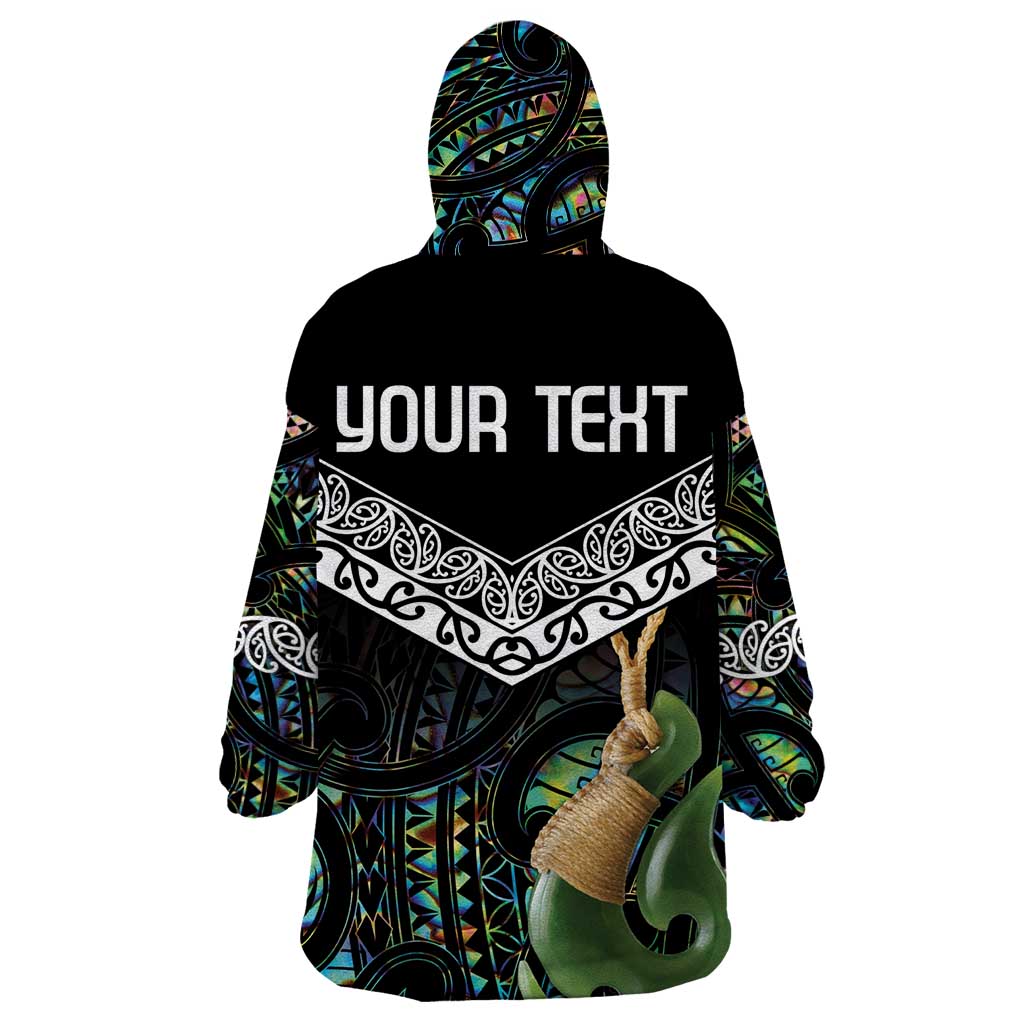 Personalised Maori Manaia Wearable Blanket Hoodie New Zealand Tribal Hei Matau Papua Shell LT9 - Polynesian Pride