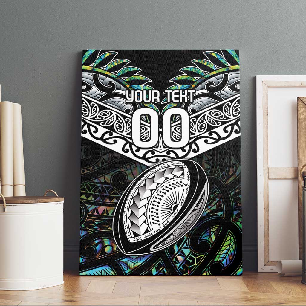 Custom New Zealand Canvas Wall Art Maori Rugby Tattoo Papua Shell