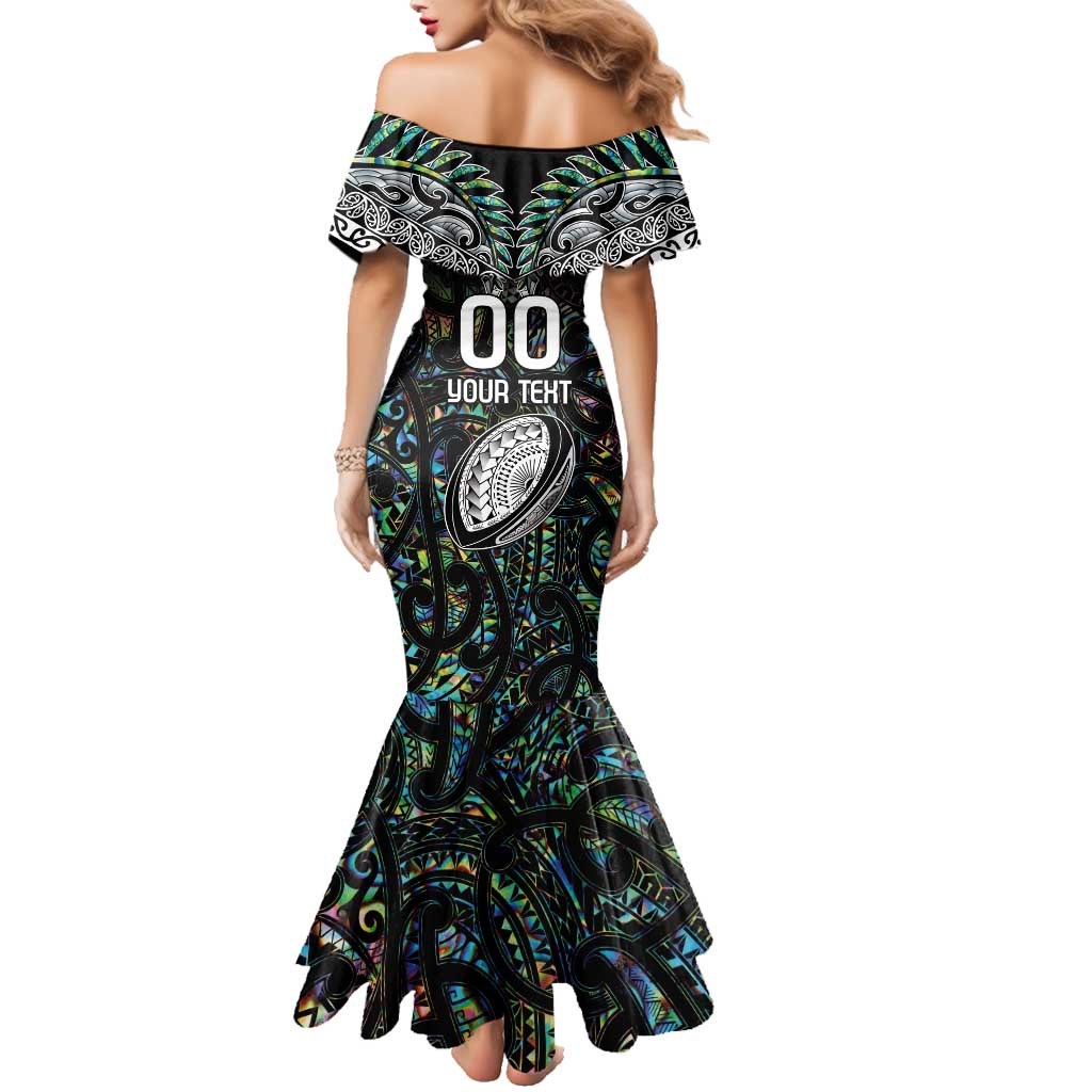 Custom New Zealand Family Matching Mermaid Dress and Hawaiian Shirt Maori Rugby Tattoo Papua Shell LT9 - Polynesian Pride