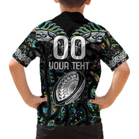 Custom New Zealand Family Matching Tank Maxi Dress and Hawaiian Shirt Maori Rugby Tattoo Papua Shell LT9 - Polynesian Pride