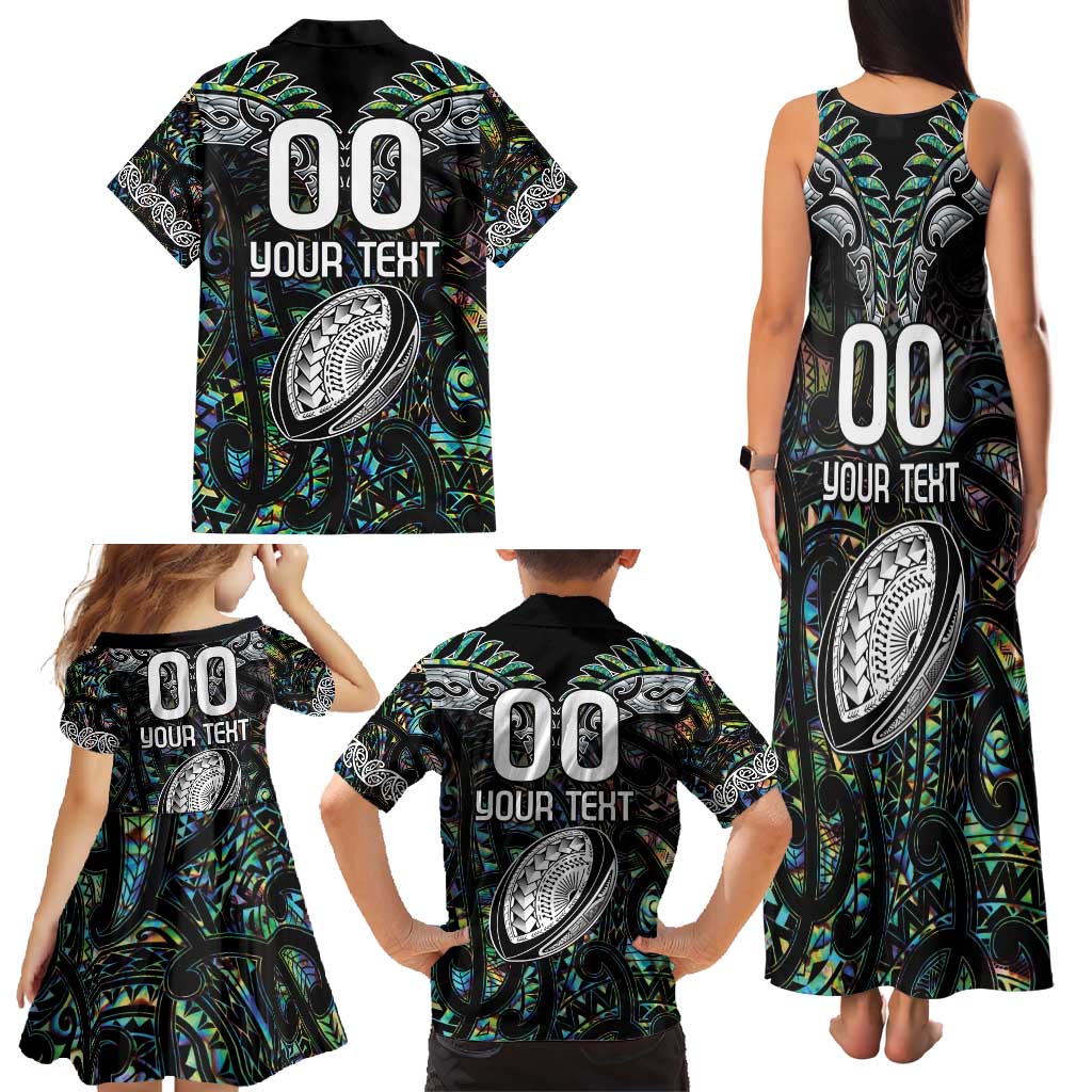 Custom New Zealand Family Matching Tank Maxi Dress and Hawaiian Shirt Maori Rugby Tattoo Papua Shell LT9 - Polynesian Pride