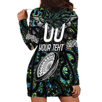 Custom New Zealand Hoodie Dress Maori Rugby Tattoo Papua Shell LT9 - Polynesian Pride