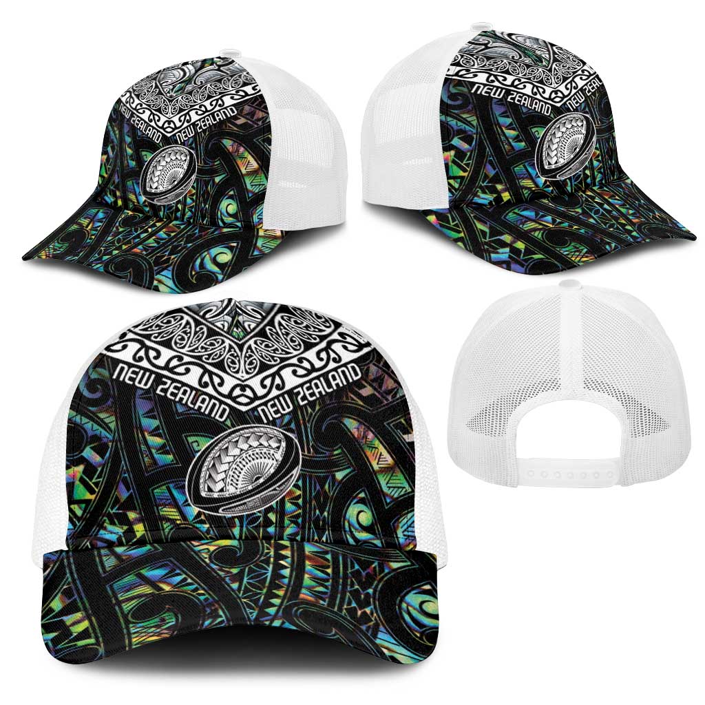 New Zealand Mesh Trucker Cap Maori Rugby Tattoo Papua Shell - Polynesian Pride