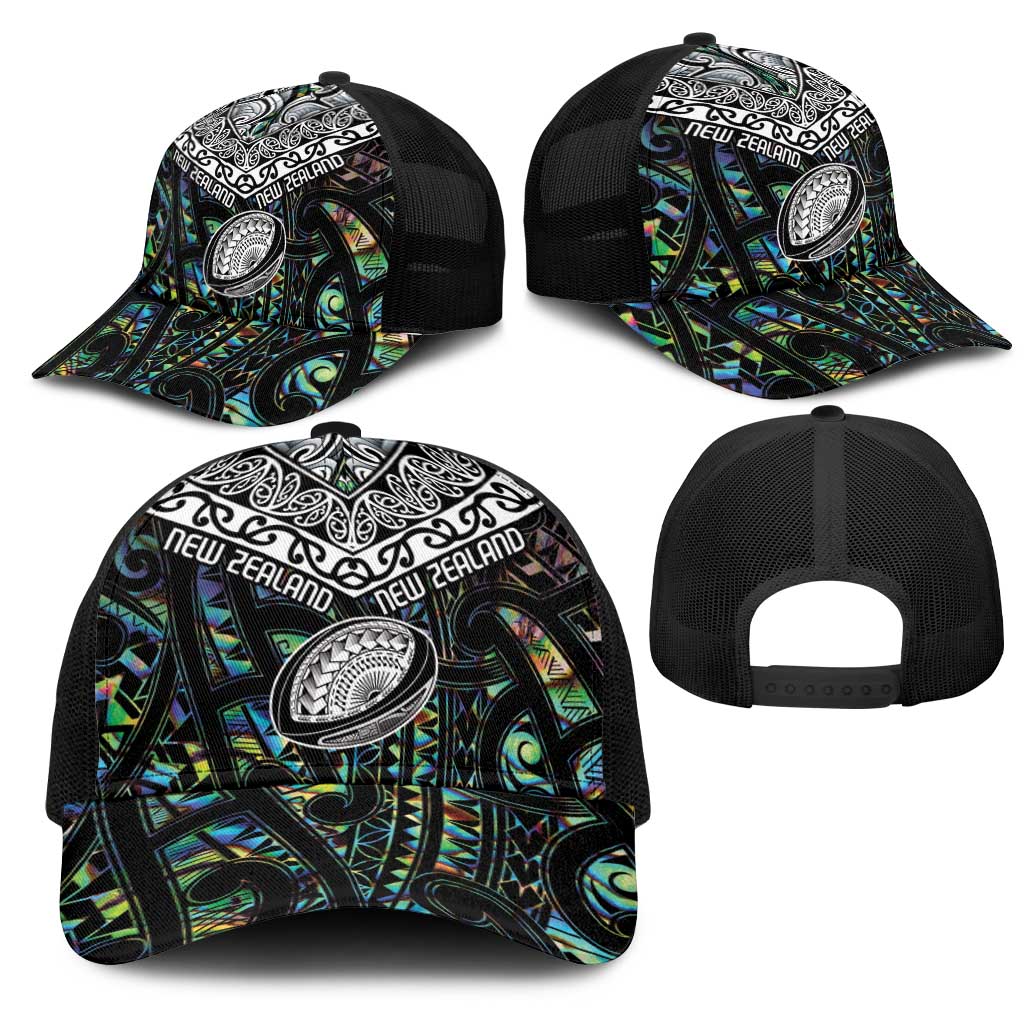 New Zealand Mesh Trucker Cap Maori Rugby Tattoo Papua Shell - Polynesian Pride