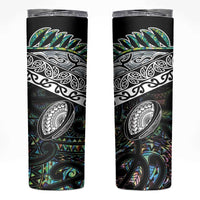 Custom New Zealand Skinny Tumbler Maori Rugby Tattoo Papua Shell LT9 Green - Polynesian Pride