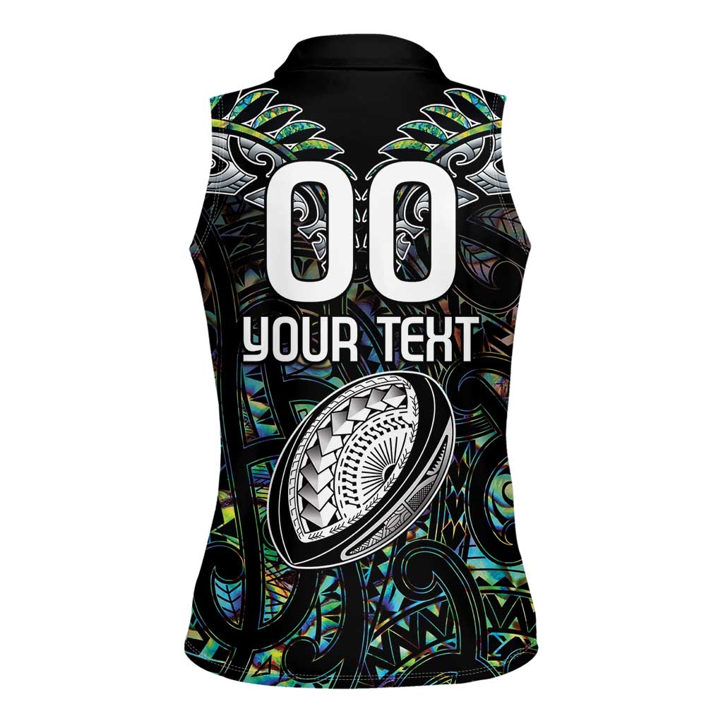Custom New Zealand Women Sleeveless Polo Shirt Maori Rugby Tattoo Papua Shell LT9 - Polynesian Pride