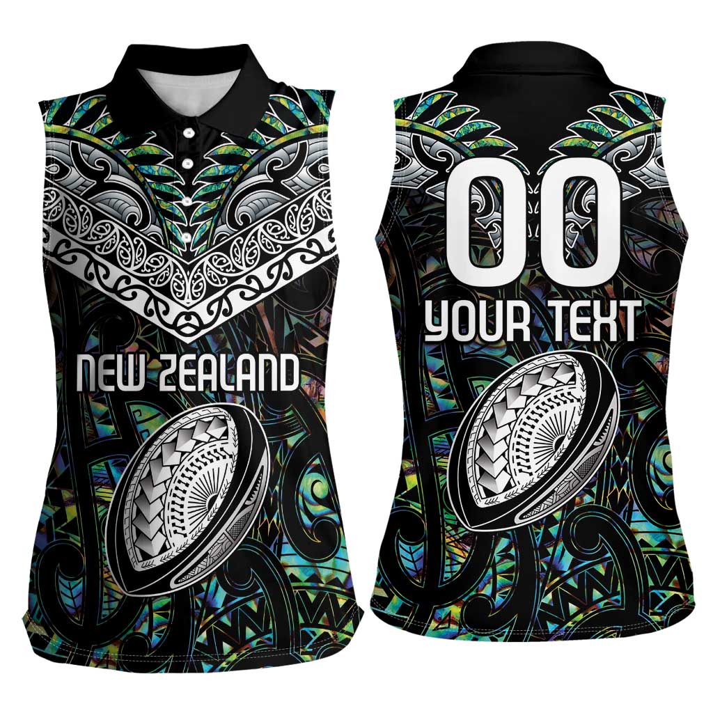 Custom New Zealand Women Sleeveless Polo Shirt Maori Rugby Tattoo Papua Shell LT9 - Polynesian Pride