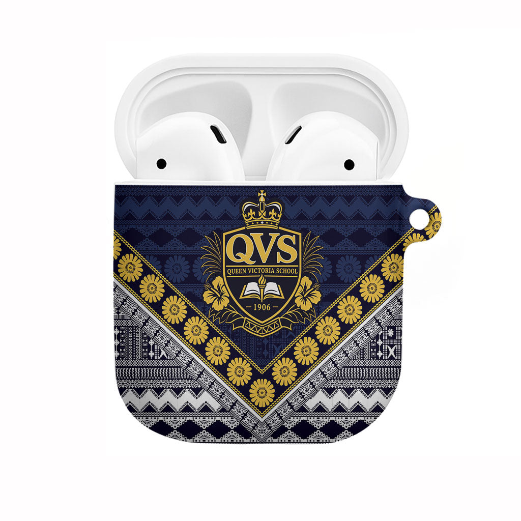 Fiji Queen Victoria School AirPods Case QVS 1906 Generational School Legacy LT9 Blue - Polynesian Pride