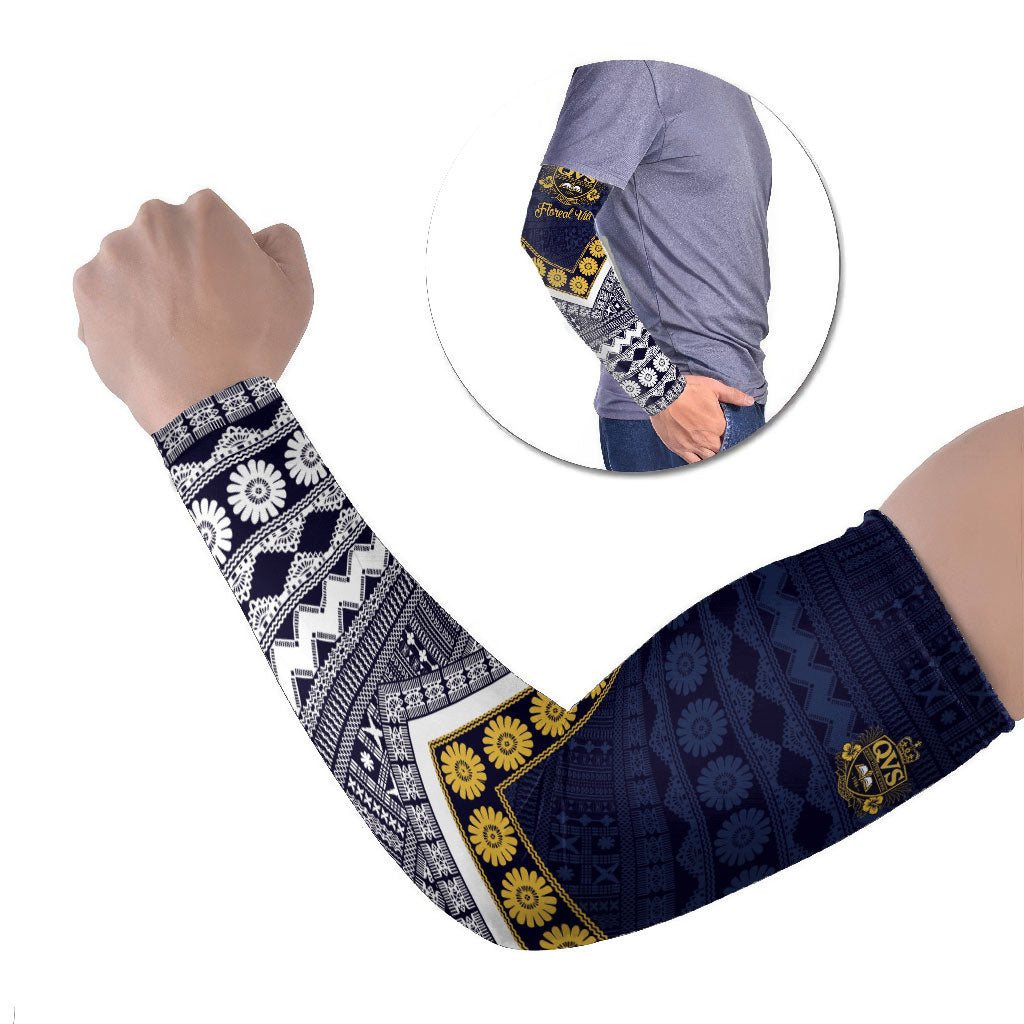 Fiji Queen Victoria School Arm Sleeves QVS 1906 Generational School Legacy LT9 Set of 2 Blue - Polynesian Pride