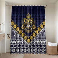 Fiji Queen Victoria School Bathroom Set QVS 1906 Generational School Legacy LT9 Shower Curtain Only Blue - Polynesian Pride