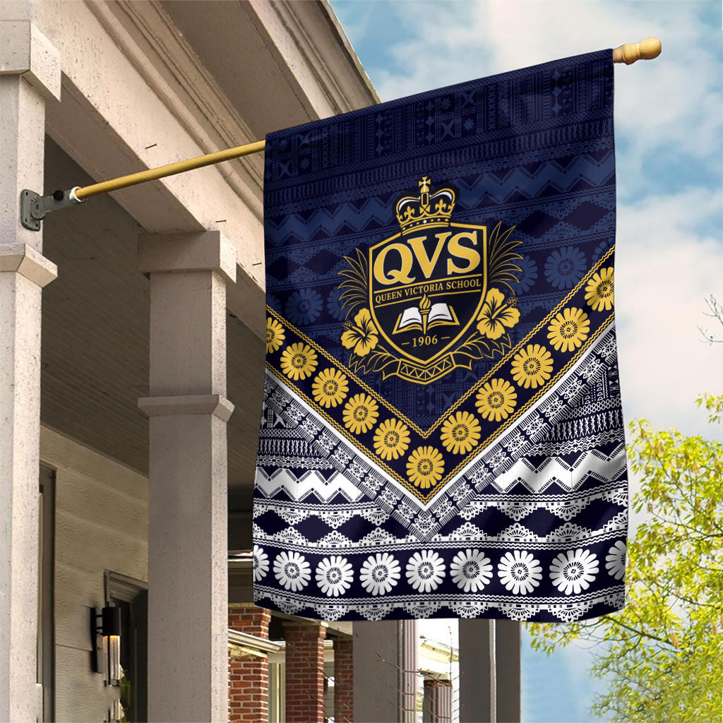 Fiji Queen Victoria School Garden Flag QVS 1906 Generational School Legacy LT9 House Flag Blue - Polynesian Pride