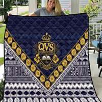 Fiji Queen Victoria School Quilt QVS 1906 Generational School Legacy LT9 Blue - Polynesian Pride