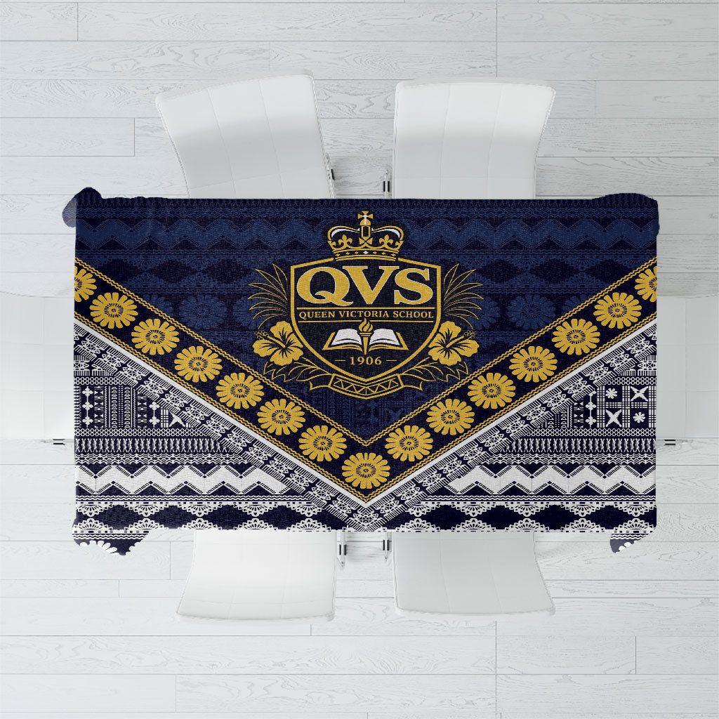 Fiji Queen Victoria School Tablecloth QVS 1906 Generational School Legacy LT9 Blue - Polynesian Pride