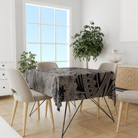 Beauty and The Warrior Polynesian Valentine Tablecloth Hibiscus FLowers Brown Style LT9 - Polynesian Pride