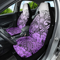 Beauty and The Warrior Polynesian Valentine Car Seat Cover Hibiscus FLowers Purple Style LT9 - Polynesian Pride