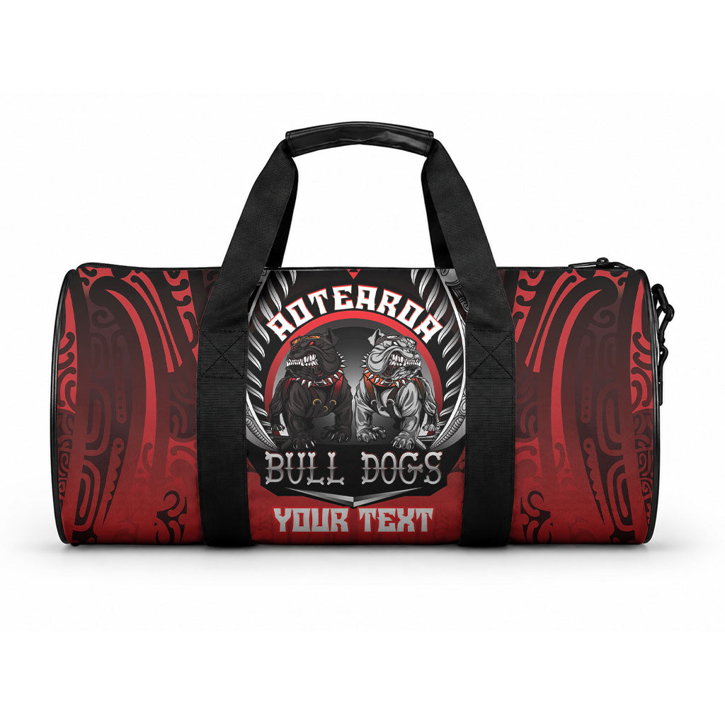 Aotearoa Bulldog Personalised Duffle Bag Maori Kowhaiwhai Motif LT9 One size Red - Polynesian Pride