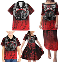 Aotearoa Bulldog Personalised Family Matching Puletasi and Hawaiian Shirt Maori Kowhaiwhai Motif LT9 - Polynesian Pride