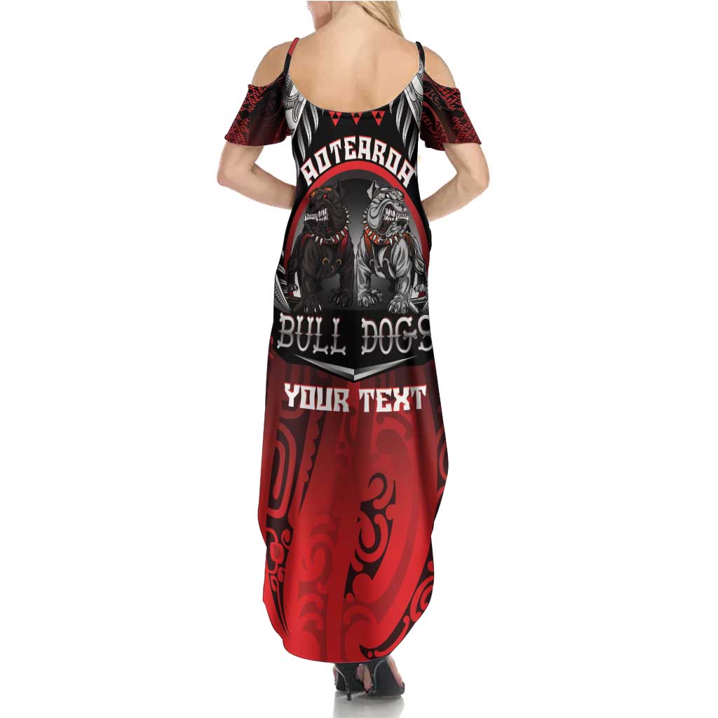 Aotearoa Bulldog Personalised Family Matching Summer Maxi Dress and Hawaiian Shirt Maori Kowhaiwhai Motif LT9 - Polynesian Pride