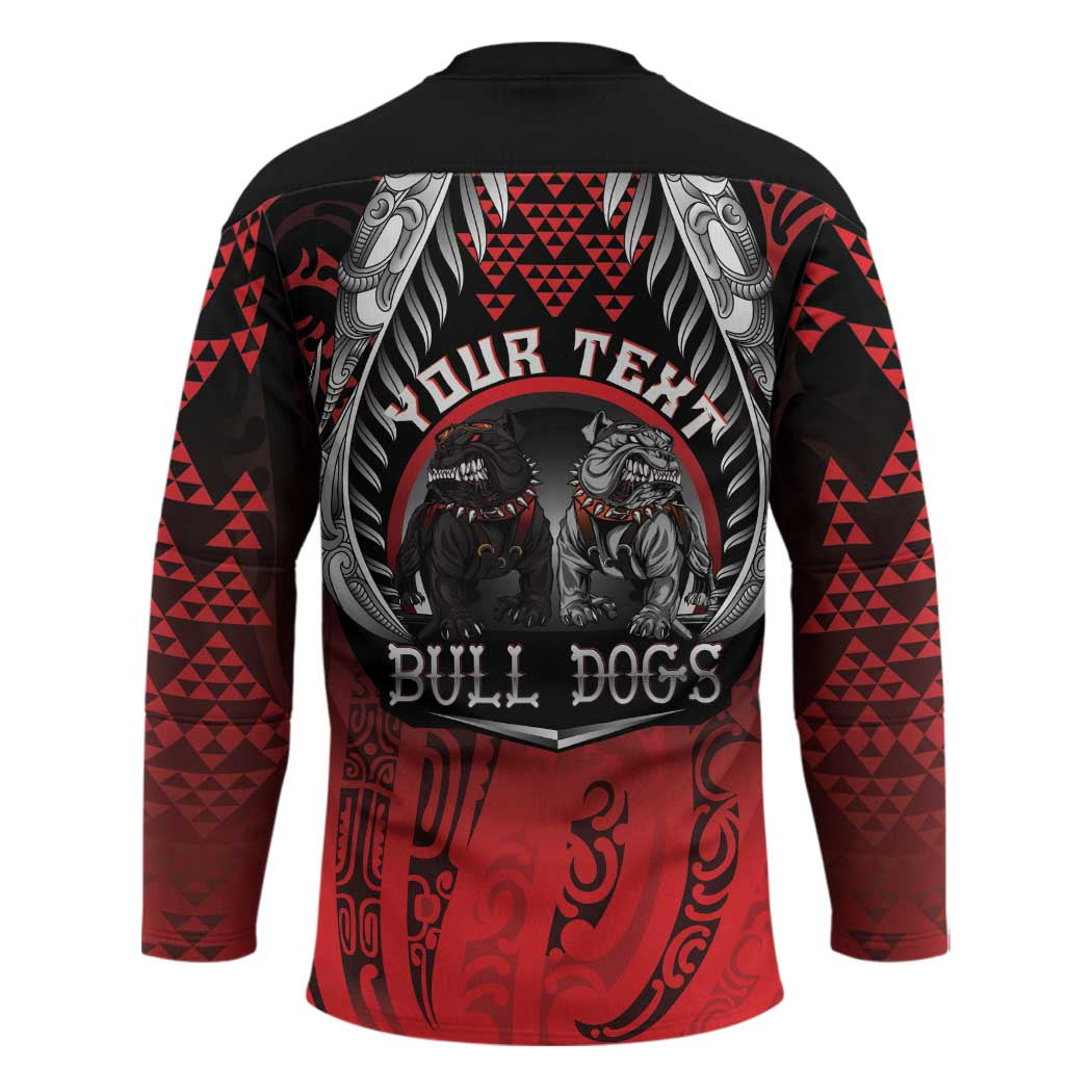 Aotearoa Bulldog Personalised Hockey Jersey Maori Kowhaiwhai Motif LT9 - Polynesian Pride
