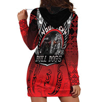 Aotearoa Bulldog Personalised Hoodie Dress Maori Kowhaiwhai Motif LT9 - Polynesian Pride