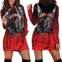 Aotearoa Bulldog Personalised Hoodie Dress Maori Kowhaiwhai Motif LT9 - Polynesian Pride
