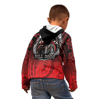 Aotearoa Bulldog Personalised Kid Hoodie Maori Kowhaiwhai Motif LT9 - Polynesian Pride