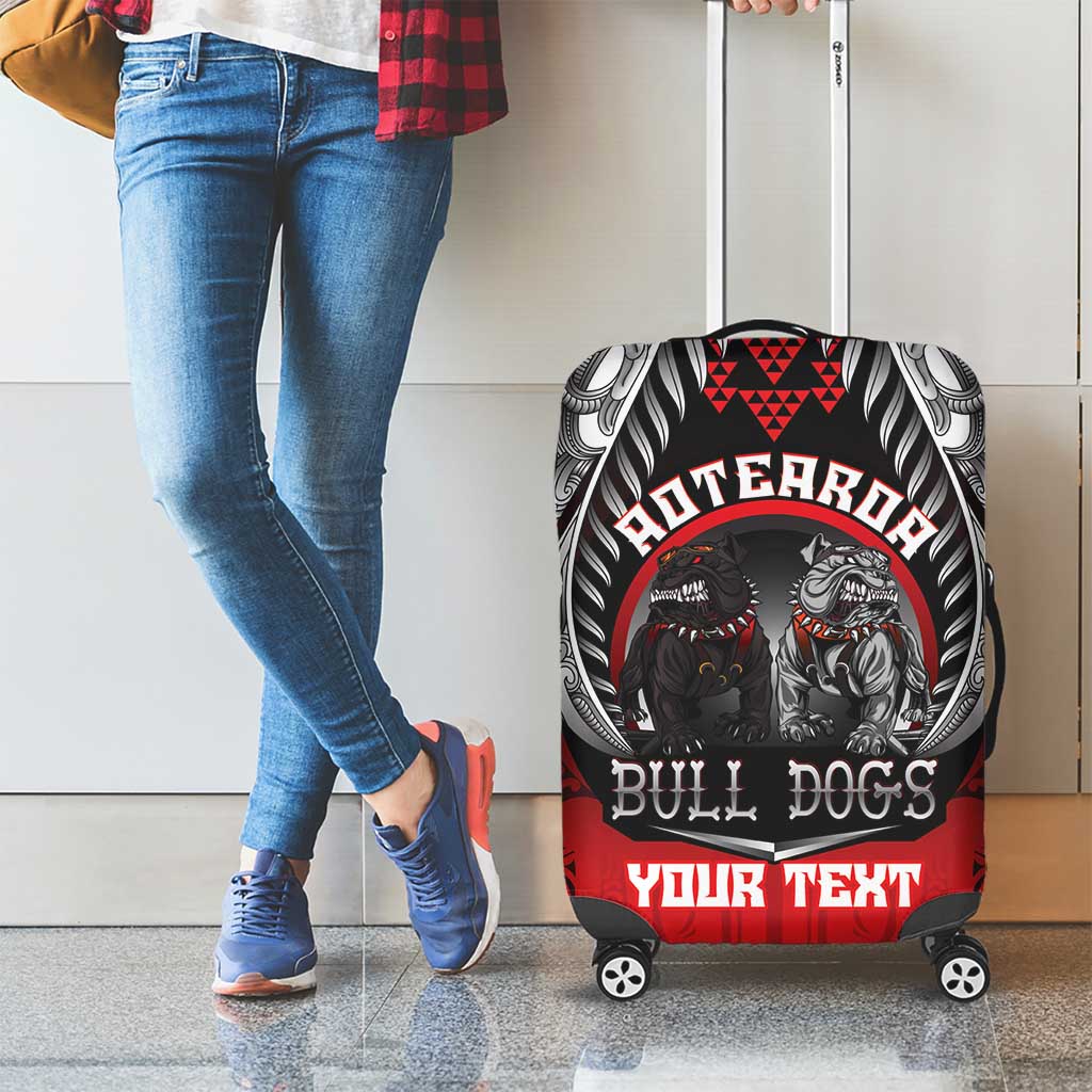 Aotearoa Bulldog Personalised Luggage Cover Maori Kowhaiwhai Motif LT9 - Polynesian Pride