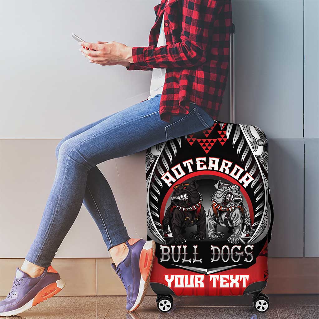 Aotearoa Bulldog Personalised Luggage Cover Maori Kowhaiwhai Motif LT9 - Polynesian Pride