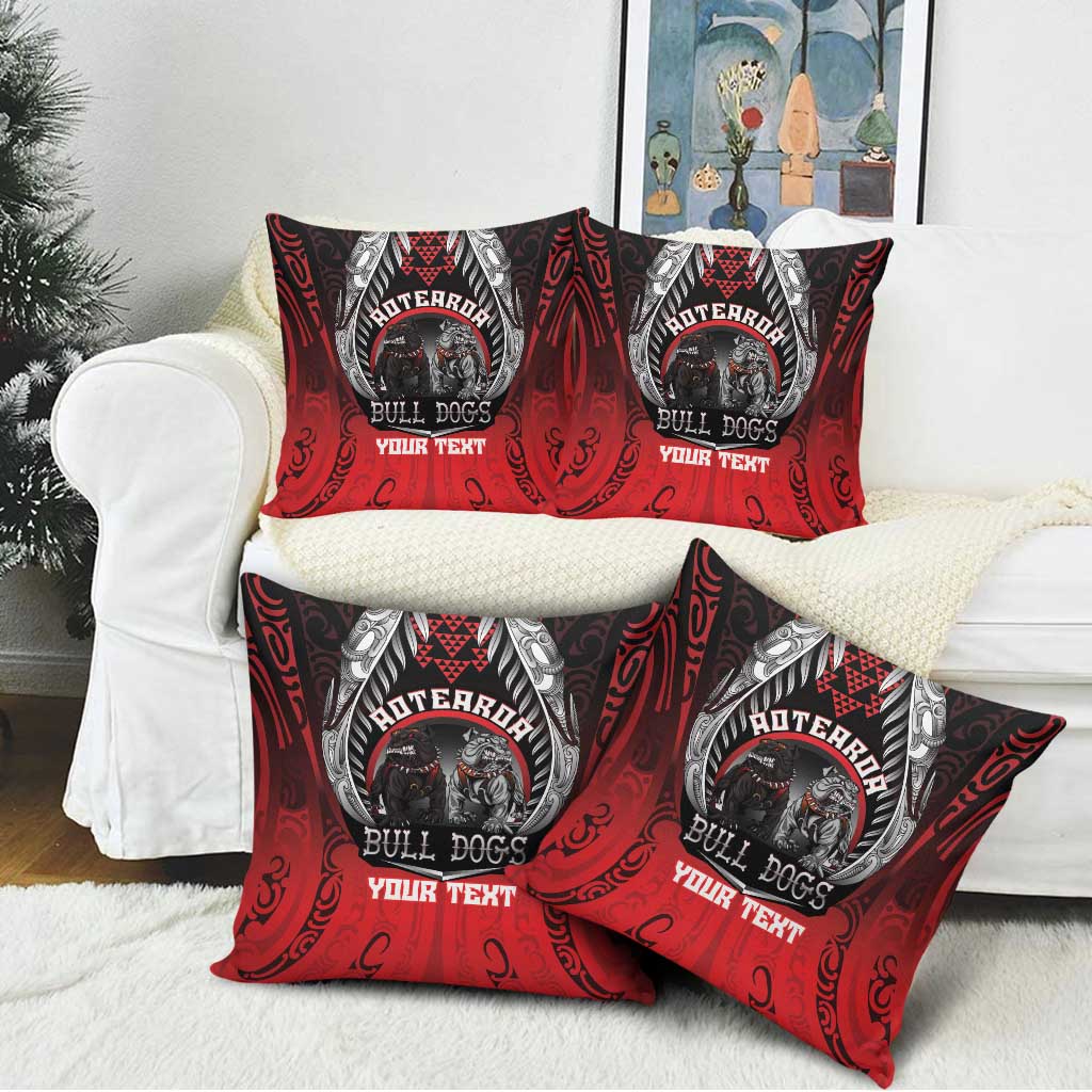 Aotearoa Bulldog Personalised Pillow Cover Maori Kowhaiwhai Motif - Polynesian Pride