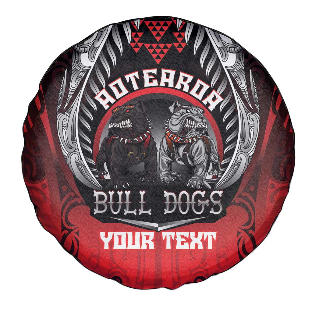 Aotearoa Bulldog Personalised Spare Tire Cover Maori Kowhaiwhai Motif LT9 - Polynesian Pride