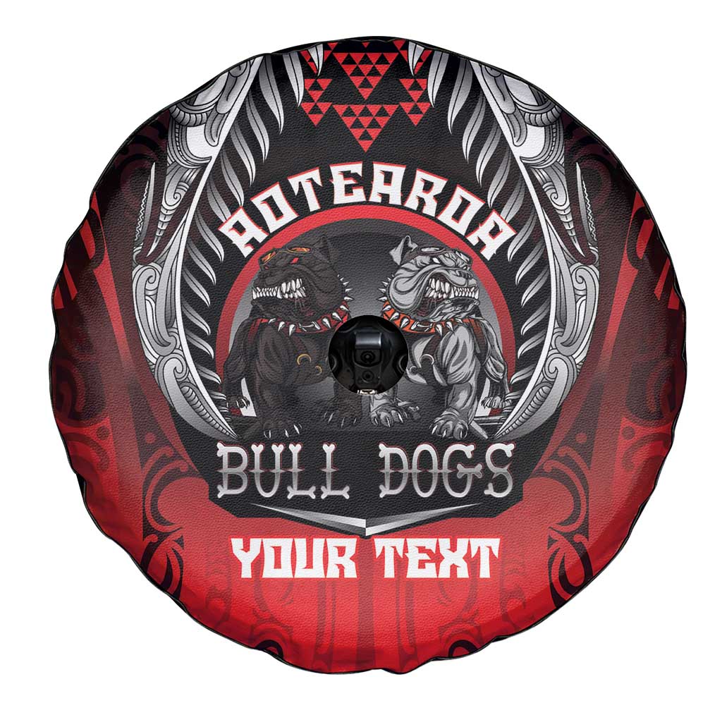 Aotearoa Bulldog Personalised Spare Tire Cover Maori Kowhaiwhai Motif LT9 - Polynesian Pride