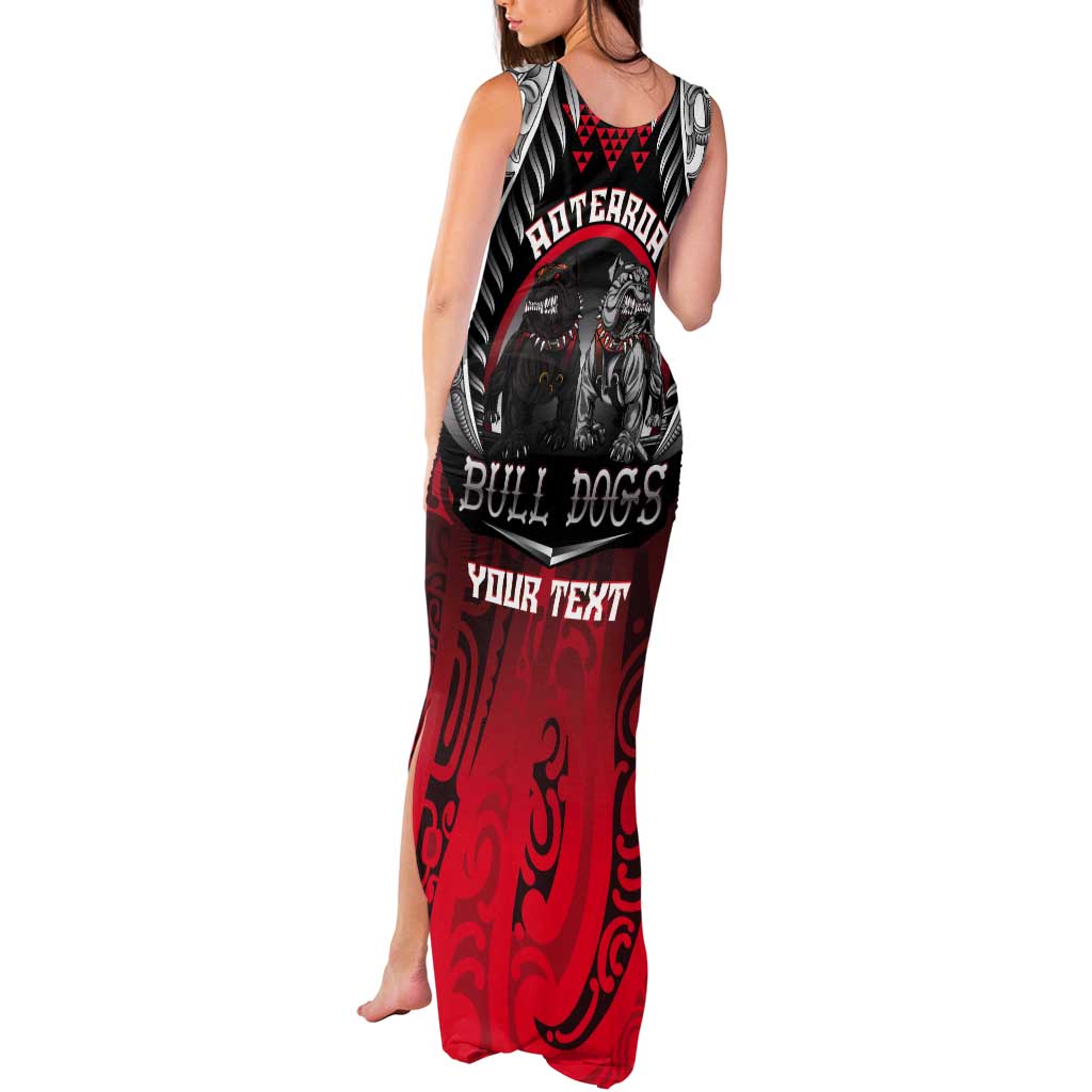 Aotearoa Bulldog Personalised Tank Maxi Dress Maori Kowhaiwhai Motif LT9 - Polynesian Pride