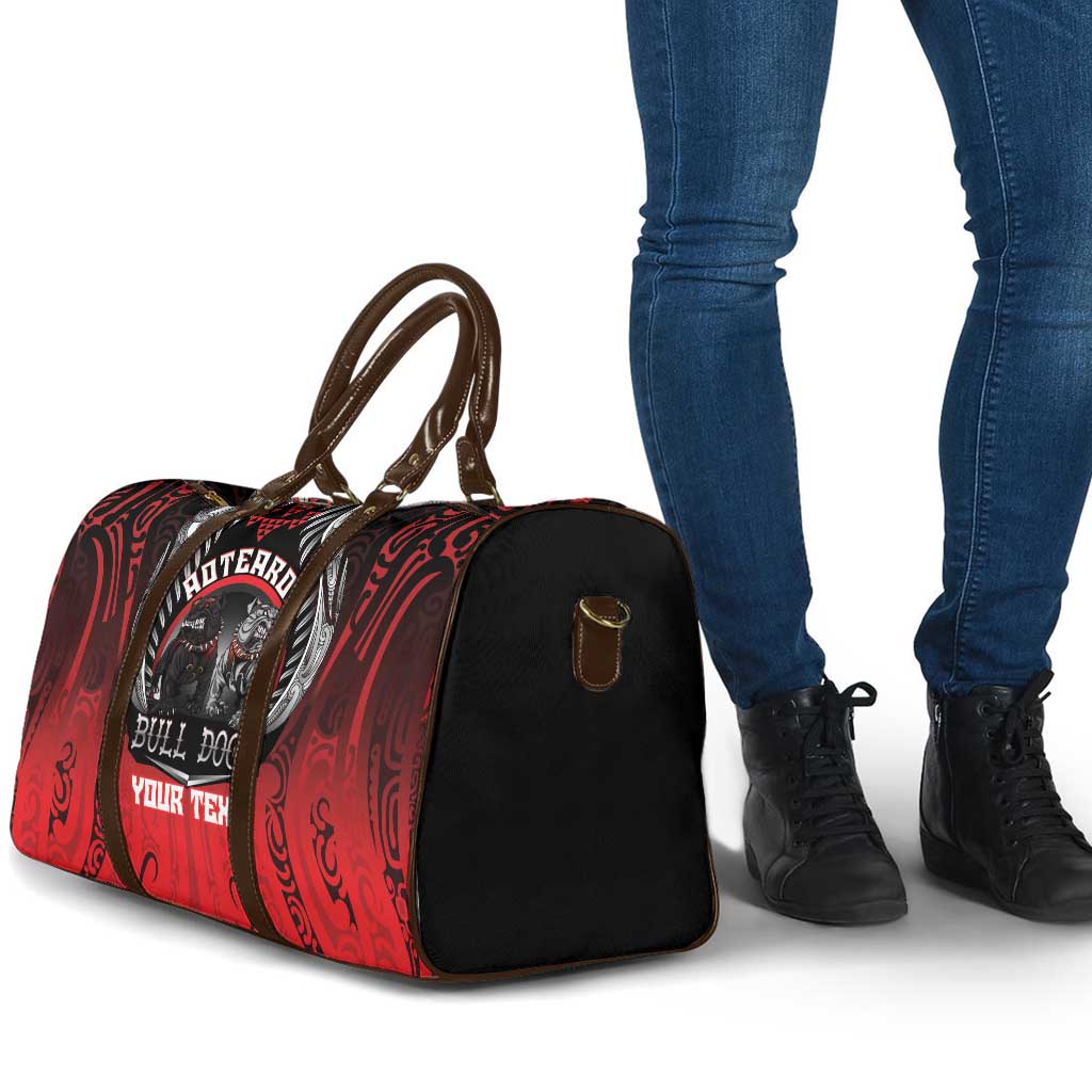 Aotearoa Bulldog Personalised Travel Bag Maori Kowhaiwhai Motif - Polynesian Pride