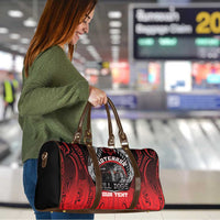 Aotearoa Bulldog Personalised Travel Bag Maori Kowhaiwhai Motif - Polynesian Pride